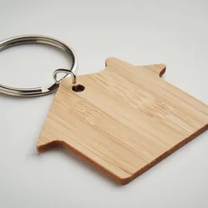 Portachiavi Ecologici in Bambù HOUSEBOO, Moschettoni e Gadget Promozionali - Product Image 1