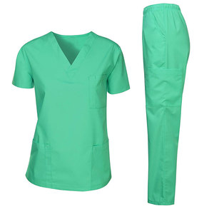 Wholesale Custom Logo Unisex Medical <b>Scrubs</b> <b>Set</b> High Quality Hospital Surgical Uniform Jogger Pants for Doctors and Nurses - Product Image 1