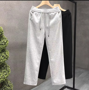 Pantalon de jogging décontracté en coton gris, coupe droite mi-longue, pour homme et femme, tendance, léger, sport, loisirs, printemps, automne, nouveau, polyvalent - Product Image 3