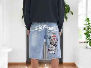 กางเกงขาสั้นผ้าเดนิมทรงหลวมสไตล์สปอร์ตสำหรับฤดูร้อน |   สตรีทแวร์สมัยใหม่ |   กางเกงฮิปฮอปขากว้าง |   กางเกงยีนส์ปักลายสำหรับผู้ชาย |   ปรับแต่งได้ตามต้องการ | - Product Image 4