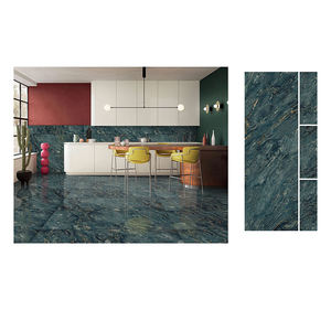 Azulejos de suelo y pared de porcelana azul de Carrara pulida esmaltada 600x1800 de estilo moderno Precio de fábrica para sala de estar - Product Image 4