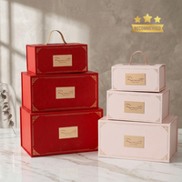 Boîte cadeau de luxe personnalisée avec logo, en matériaux recyclés, avec poignée, fermeture magnétique, pliable, pour souvenirs de mariage, emballage de bonbons
