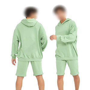 Sudaderas con capucha para hombre de felpa francesa gruesa y pesada de gran tamaño en blanco de alta calidad con logotipo personalizado - Product Image 5