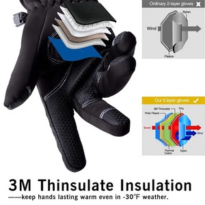Haute qualité Durable pas cher taux hiver neige gants de cyclisme chaud hommes coupe-vent imperméable pour gants de Ski meilleure qualité - Product Image 2