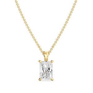 Pendentif solitaire à taille radiant - Product Image 1