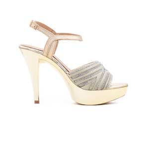 Sandales à talons dorées FN5392 Chaussures de mariée élégantes - Product Image 2