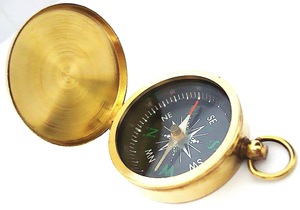 <b>Antique</b> Brass <b>Compass</b> Nautical Pocket Gift for Camping & Hiking Waterproof Durable Gold Dial Display Pointer prismatic <b>Compass</b> - Product Image 2