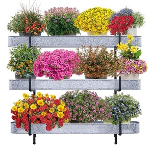 Florero galvanizado de metal de hierro de la mejor calidad para decoración interior y exterior a granel, Juego de 2 macetas colgantes - Product Image 3