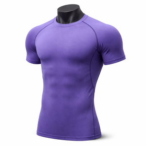 Premium quality mens <b>compression</b> <b>shirt</b> tight fit gym t <b>shirt</b> breathable sportswear bulk supply factory price - Product Image 3
