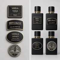 Étiquette Métallique Autocollante Personnalisée de Luxe Vintage en Aluminium, Qualité Alimentaire, pour Bouteille de Parfum, Durable, Étanche, Haute Résistance