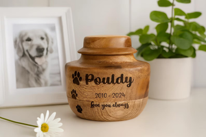 Urna de cremación personalizada para mascotas, retrato grabado, recuerdo conmemorativo de perro, recuerdos conmemorativos para cenizas de mascotas - Product Image 4