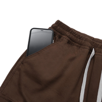 Pantalon cargo unisexe kaki en modal écologique à séchage rapide, style urbain, coupe droite large, devant plat, taille élastique, grandes tailles pour hommes