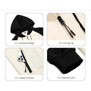 Survêtements d'hiver à logo personnalisé Survêtements en éponge française Survêtements unisexes en coton polaire épais et respirant pour hommes - Product Image 3