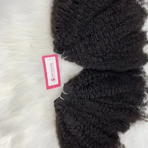 Aplique de cabelo natural, nova textura de bobina de cor natural encaracolada 4c encaracolada # 1b pacotes de extensões de cabelo humano para mulheres negras