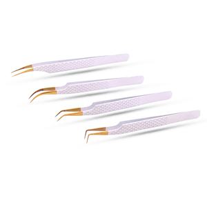 Pinzas para pestañas postizas de 6 tipos, de acero inoxidable, antiestáticas, hechas a mano, herramienta de injerto, ligeras, para recoger pestañas - Product Image 3