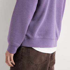 Sweat-shirts en molleton respirant pour hommes, mélange polyester/coton, coupe oversize, tricot uni avec patchs à sequins devant et derrière, super vente - Product Image 4