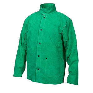 Chaqueta de soldadura de cuero resistente al calor colorida para hombre, chaqueta de soldadura de cuero completo con bolsillos - Product Image 2