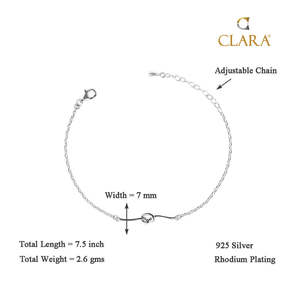 Bracelet à breloques en argent sterling 925 CLARA, élégant accessoire de bijouterie fine - Product Image 5