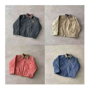 Blouson en jean unisexe Detroit J97 pour homme, style délavé, 100 % coton, coupe ample avec fermeture éclair, idéal pour l'automne - Product Image 6