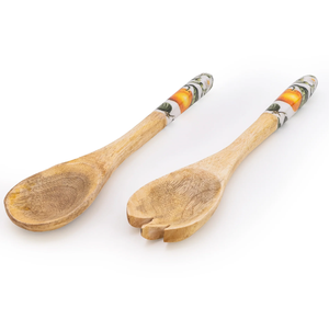 Acacia Wood <b>Spoon</b> Enamel Printed Gift Set Eco-friendly Wooden Printed <b>Serving</b> <b>Spoon</b> Wholesale Supplier - Product Image 3