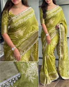 Capturez l'élégance intemporelle avec notre Salwar Kameez de style Kanjivaram en fausse fourrure non cousue, tenue de soirée avec pallus contrasté - Product Image 6