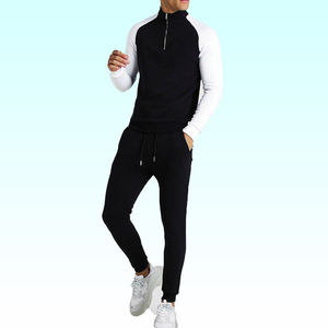 Logotipo personalizado a prueba de viento transpirable de los hombres Slim Fit 2 piezas Deportes Chándal Set-al por mayor por encargo - Product Image 1