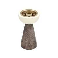 Quemador de Incienso Árabe Artístico de Mármol con Madera de Acacia, Patrón Elegante, Ecológico, para Bakhoor Religioso, Ideal para Todas las Estaciones