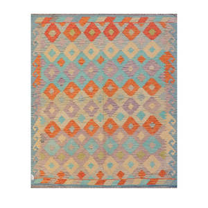 พรมกิลิมไมมาณา อัฟกานิสถาน ขนาด 223 x 187 ซม. พรมและชุดพรมแบบดั้งเดิมของชาวอัฟกัน - Product Image 1