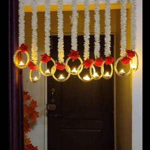 Beau support de fleurs de mariage artificiel en or écologique en plastique festif maison Halloween remise des diplômes décor de fête des pères - Product Image 3