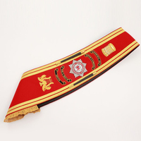 2025 sur mesure Baldric Sash Cadet Pipes & Drums brodé à la main Sash Low quantité minimale de commande Drum Major Sash Musical Band Doublet Uniforme