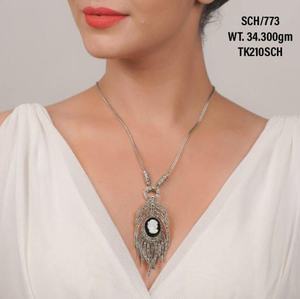 Chaîne à pendentif en argent massif 925, chaîne à maillons Rolo, chaîne de collier, bijoux de mode pour femmes - Product Image 1