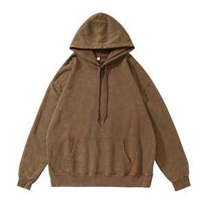 Sweat à capuche pour homme surdimensionné, délavé à l'acide, brodé avec un logo personnalisé, imprimé, 100% coton, lourd, grande taille, sweat à capuche pour homme - Product Image 1