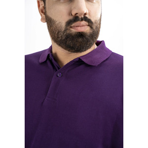Polo Rojo de Manga Corta para Hombre, 100% Algodón, Transpirable, Informal, de Punto Jersey, Color Sólido, Corte Regular - Product Image 6