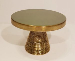 Support à gâteau en or de haute qualité de style unique Support à gâteau de luxe à 2 niveaux sur demande pour la boulangerie, le mariage et l'hôtel - Product Image 5