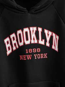 Sudadera CON CAPUCHA DE 500gsm de peso pesado transpirable con estampado de pantalla de tendencia informal hecha en fábrica - Product Image 6