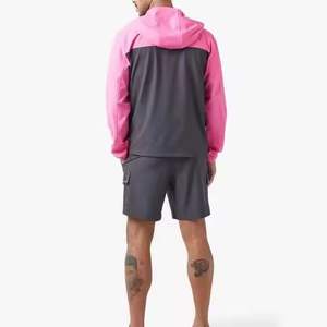 Coupe-vent de sport adulte enfants garçons veste imperméable automne à capuche tissu satiné à séchage rapide pour la randonnée - Product Image 3