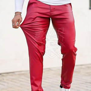 กางเกงหนังผู้ชายสั่งทำราคาส่ง พร้อมโลโก้และดีไซน์เฉพาะตัว - Product Image 5