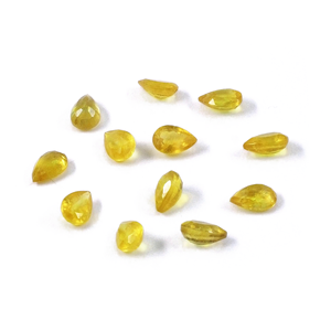 Pierre précieuse naturelle de Bangkok, saphir péridot jaune calibré, pierre brute, 5x7mm et 6x8mm, matériau Alexandrite taille poire - Product Image 1