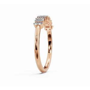 แหวนเพชรทรงบาแก็ตต์ รุ่น Amenas Brilliance เพชรเลี้ยงในห้องปฏิบัติการ สามารถสวมซ้อนกันได้ ทำจากทอง 9k 14k 18k สีเหลือง ชมพู ขาว ดีไซน์หรูหราสำหรับงานแต่งงาน - Product Image 2