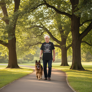 Camiseta con diseño de Pastor Alemán Anciano: No Subestimes el Poder de la Experiencia, para Uso Promocional - Product Image 3