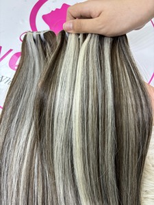 Hot Trending New Color Extensiones de cabello crudo virgen vietnamita Extensiones de cabello resaltadas de piano de alta calidad de doble dibujado - Product Image 5