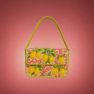 Nouveau sac à bandoulière broderie cerise sur base à carreaux bleu sac à bandoulière de fête d'été pour femmes et filles sacs perlés faits à la main - Product Image 3