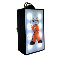 Porte-clés portable lumineux LED personnalisé avec logo promotionnel en alliage de zinc et plastique ABS de la marque JR