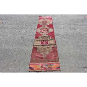 Alfombra de área Kilim turca Vintage, lana roja y Beige, respetuosa con el medio ambiente, estilo bohemio, Patchwork, rectángulo grande, látex de 23 'X 10' - Product Image 1