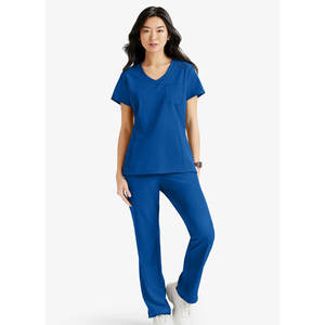 Vêtements de travail à col en V de luxe pour femmes, uniformes de survêtement athlétique d'hôpital extensible à 4 voies - Product Image 1