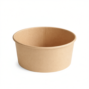 ชามกระดาษคราฟท์ทรงกลมแบบใช้แล้วทิ้งขนาด 1500 มล. (49 ออนซ์) พร้อมเคลือบ PE - Product Image 2