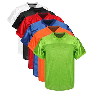 Bas quantité minimale de commande personnalisé rouge blanc noir maille maillot de Football hommes femmes col en V à manches courtes 100% Polyester Anti-UV Football américain - Product Image 1