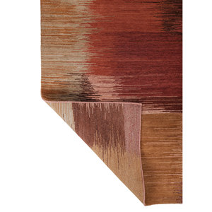 Alfombra de Lana Anudada a Mano Kavi, Colección Afterglow, Patrón Abstracto Rojo y Naranja para Uso Doméstico EPRM-07 - Product Image 5