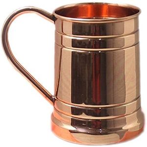 100% Pure Copper Handmade 18 oz Moscow Mules and Beer Stein <b>Unique</b> Tankard Design Polished Ice Cold Beer Mug with No Lining - Product Image 1