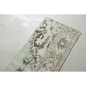 Turkish 1.5x4 ft <b>Rug</b>, <b>Small</b> Vintage <b>Rug</b>, Green Southwestern Wool <b>Rug</b> - Product Image 5